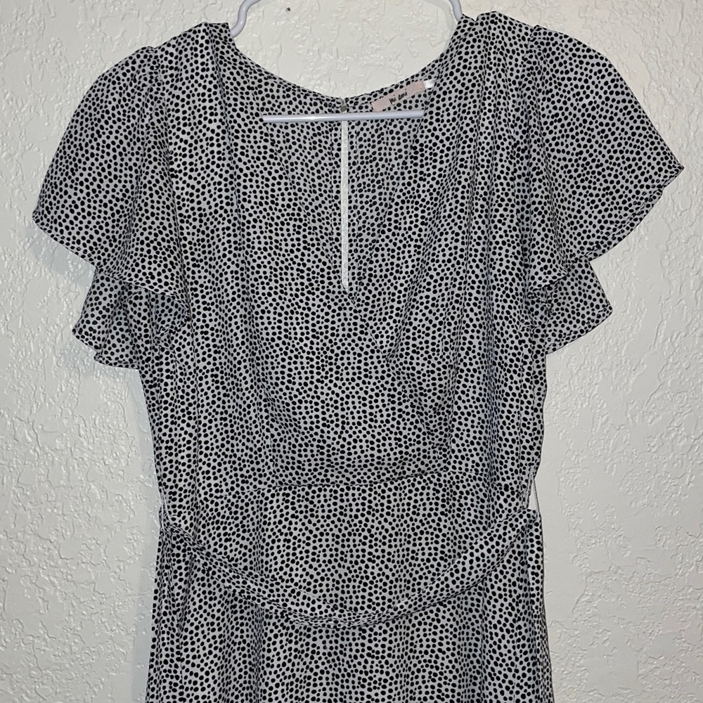 Mon Ami Black and White Spotted dress